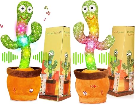 Dancing Cactus Baby Boy Toys Boys Girls,Cactus Baby Toys Dancing Cactus Mimicking Toys, Volume Adjustable Talking Cactus Toys Singing Cactus ,Talking Imitation Toys Glowing Musical Toys Childrens Edu
