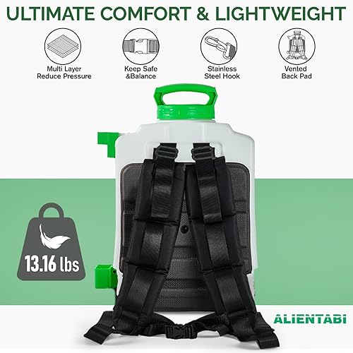 Miniatura 3 de Pulverizador de mochila alimentado por batería de 4 galones - 2.6Ah pulverizador de mochila en césped y jardín con 36/65 PSI para control de