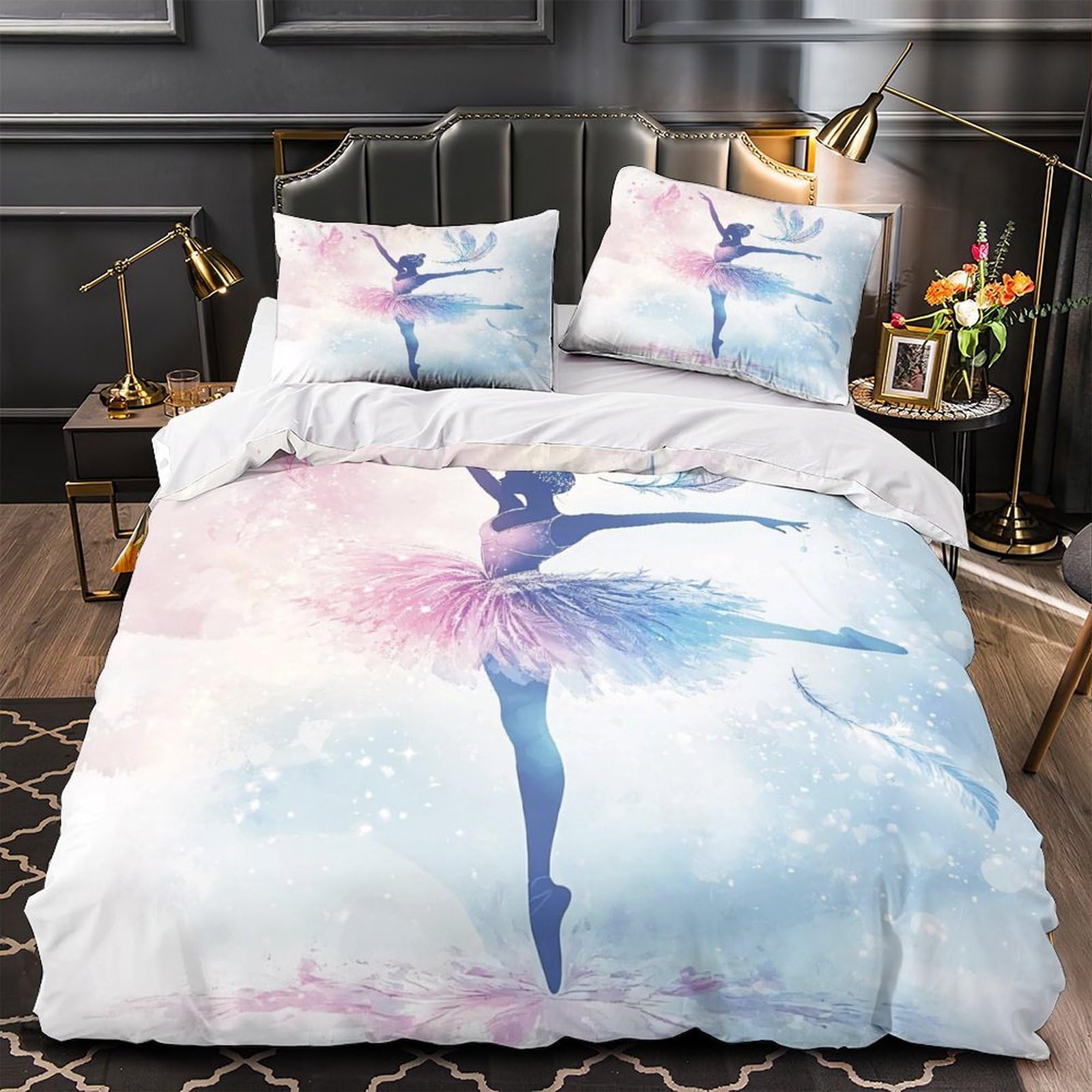 Housse de couette 3D horloge vintage pour chambre d'ado
