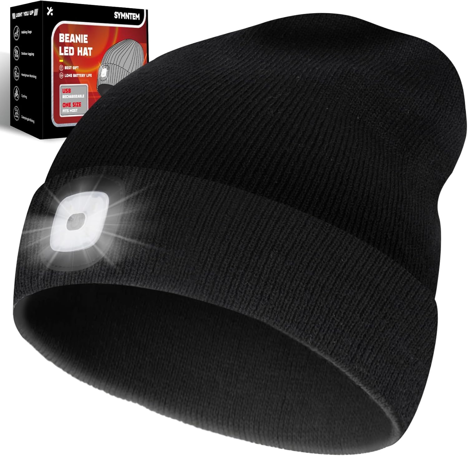 Beanie Hat With Rechargeable Headlight - Object