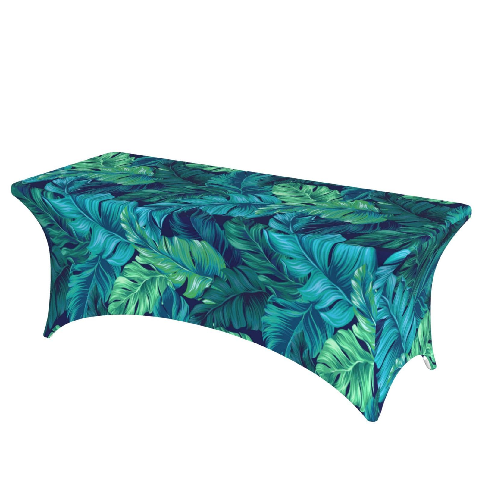ERCgad Tropical Palm Leaves Print Rectangular Tablecloth Dining Banquet Party Events Home Celebration Table Cover