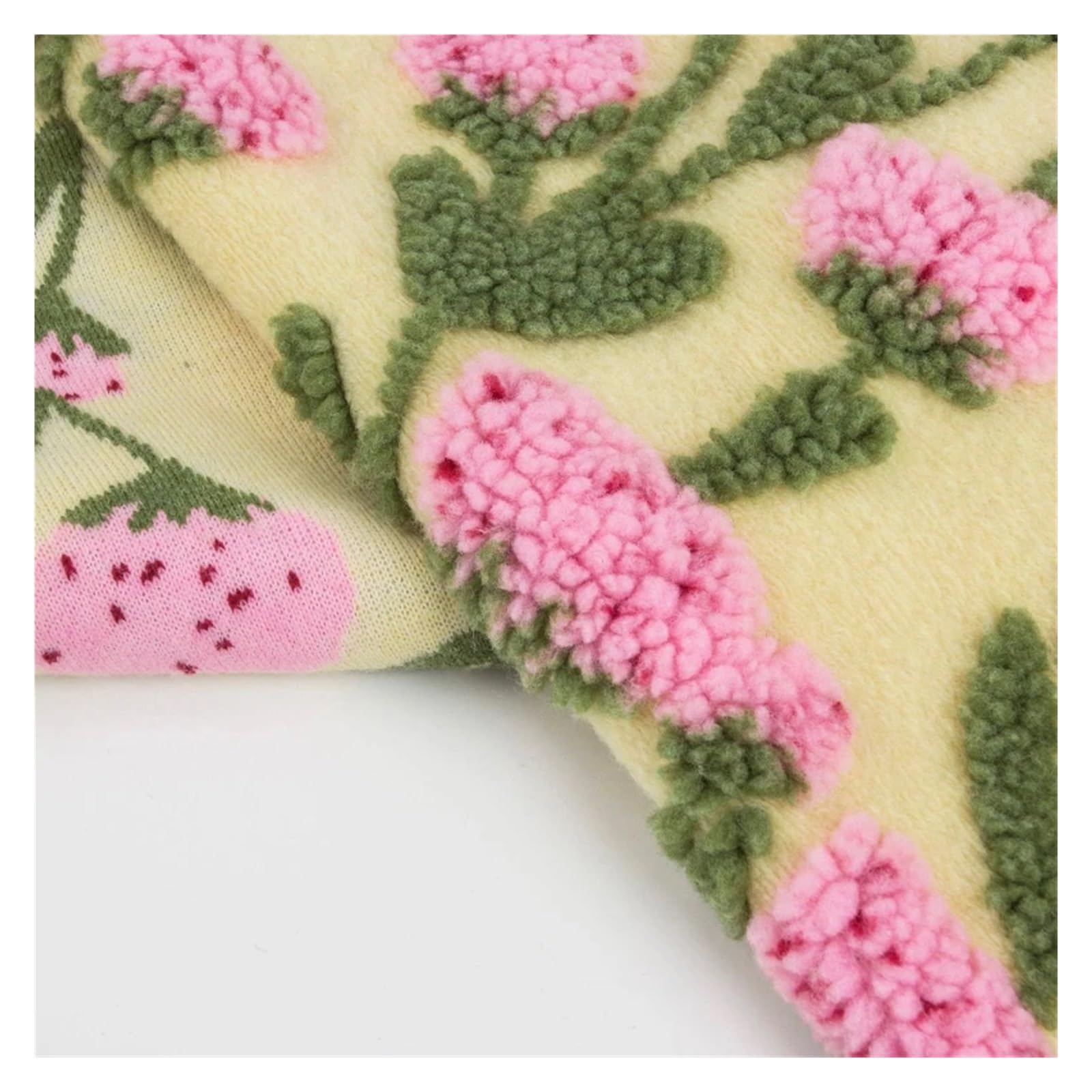 Tejido de forro polar de punto Tela de felpa lana jacquard, mantas, fundas almohada, cojines y otras telas bricolaje