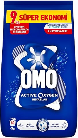 Omo Active Oxygen Beyazlar Toz Deterjanı 9 kg