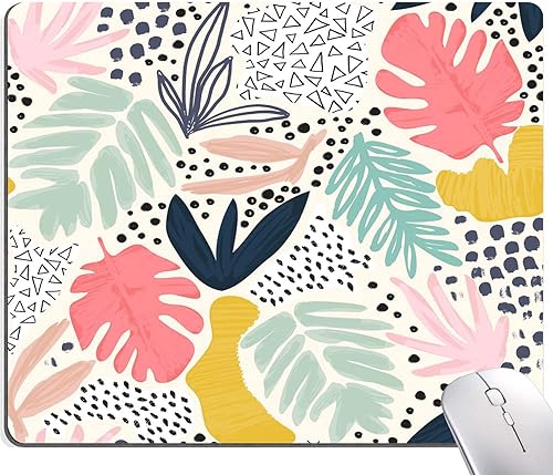 Miniatura 12 de Alfombrilla de ratón, alfombrilla de ratón abstracta moderna, alfombrilla de ratón impermeable cuadrada Boho, alfombrilla de ratón antideslizante