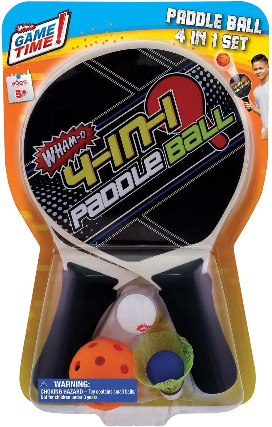 Wham-O Game Time Ultimate Paddle Ball 4 in 1