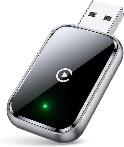 Wireless CarPlay Adapter for iPhone, Convert Wired to Wireless Apple CarPlay Adapter, Mini Size with Extension Cable USB & USB-C/Type-C, Stable Control & No Delay, Black