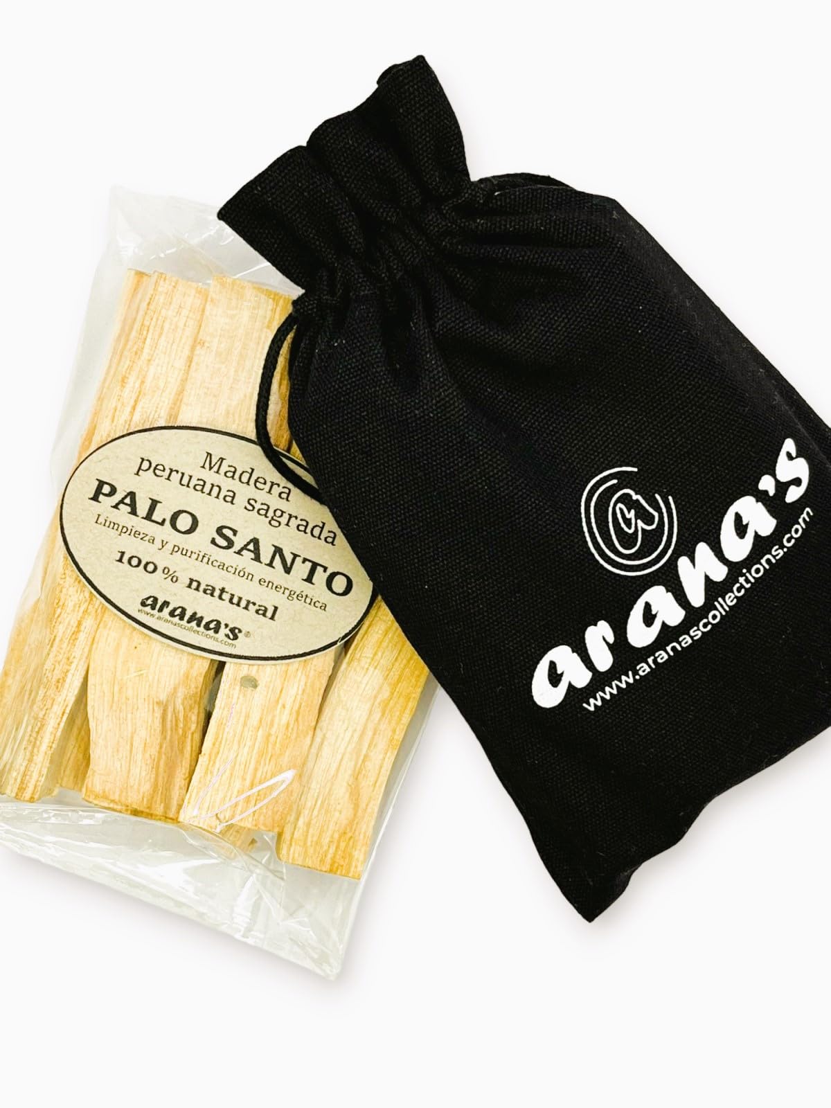 arana's - Palo Santo Natürlicher Räucherstäbchen, 100 % natürliches Holz aus Peru, entfernt negative Energien, um Positive anzuziehen, Palo Santo zum Brennen, Glücksbringer (1 Kilo)
