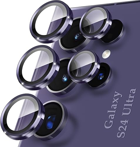 YWXTW Protector de lente de cámara para Samsung Galaxy S24 Ultra, 3 veces resistencia a los impactos protector de pantalla de vidrio templado con