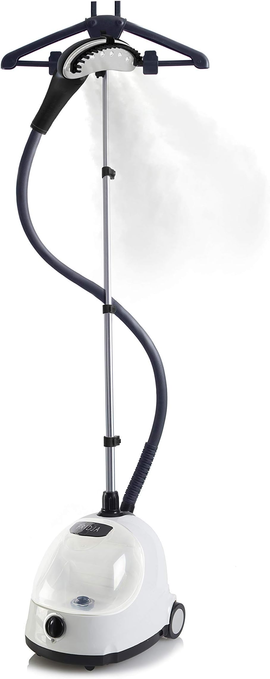 Fridja f1000 Professional Vertical Garment/Steamer Ideal for Suits and Delicate Materials Including Wedding Dresses, Easy to Use - Updated Model (White Steam Iron) [Energy Class A++]