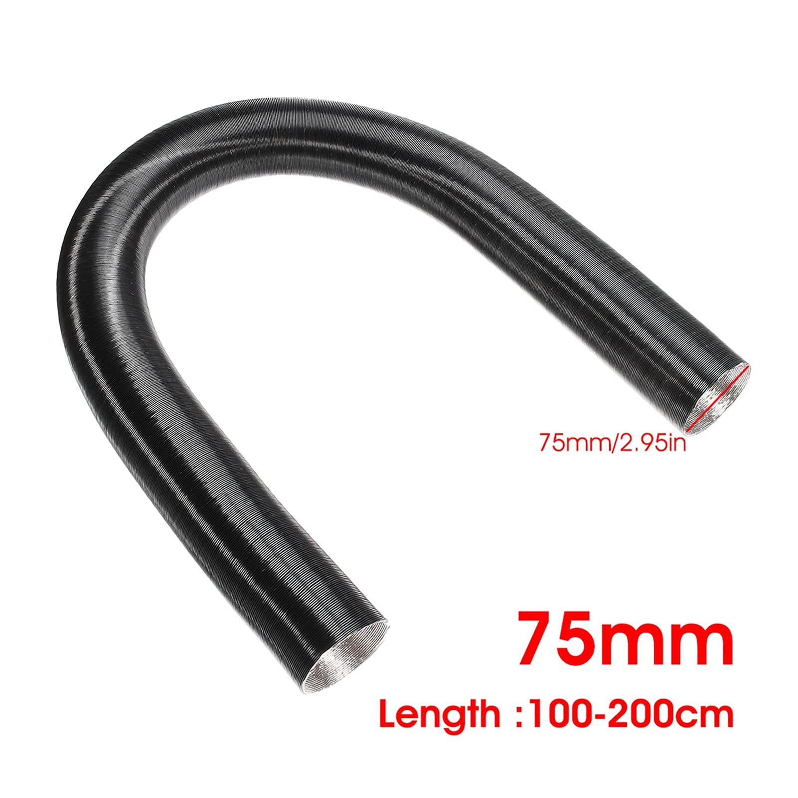 Condotto Tubo Riscaldatore Da 2 Pezzi 75 Mm Con Uscita Aria Calda