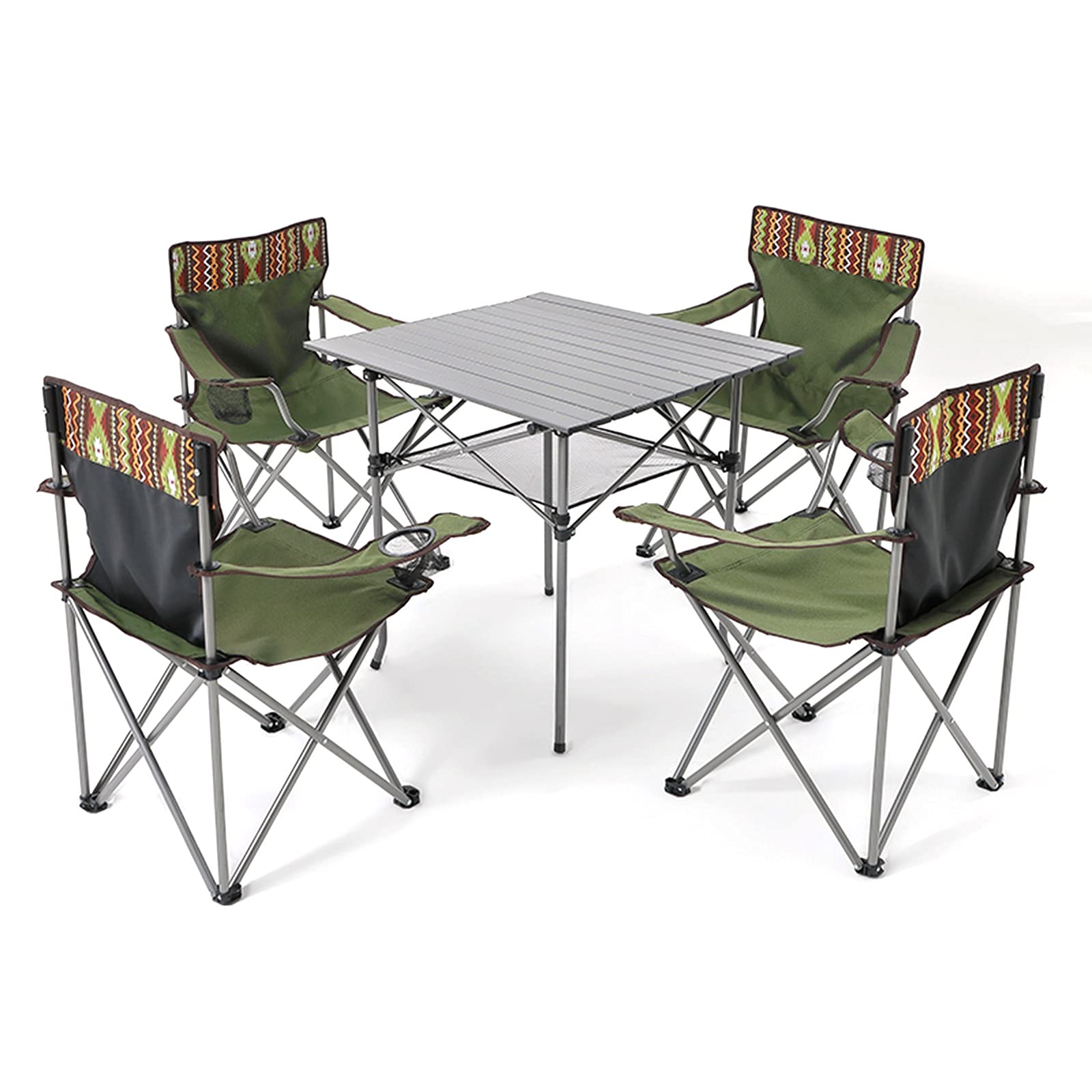 Table de camping pliante portables et chaises en tissu Oxford résistant