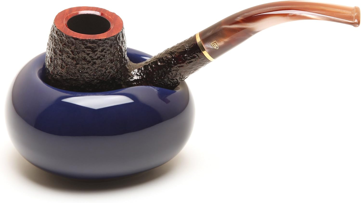 HGB Goccia 1 Pipe Ceramic Pipe Stand Blue