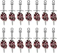 yueton 20 peças de pingentes de espada de Halloween em forma de órgão de coração, pingentes de caveira gótica, pingentes anatomacil para brincos, pulseira, colar, fabricação de joias, Standard, Liga