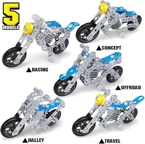 Miniatura 4 de Ferthor Fun Juego de motocicleta erectora, proyectos de construcción de troncos, juguetes para niños de 8, 9, 10, 11 y 12 años, kit de modelo de