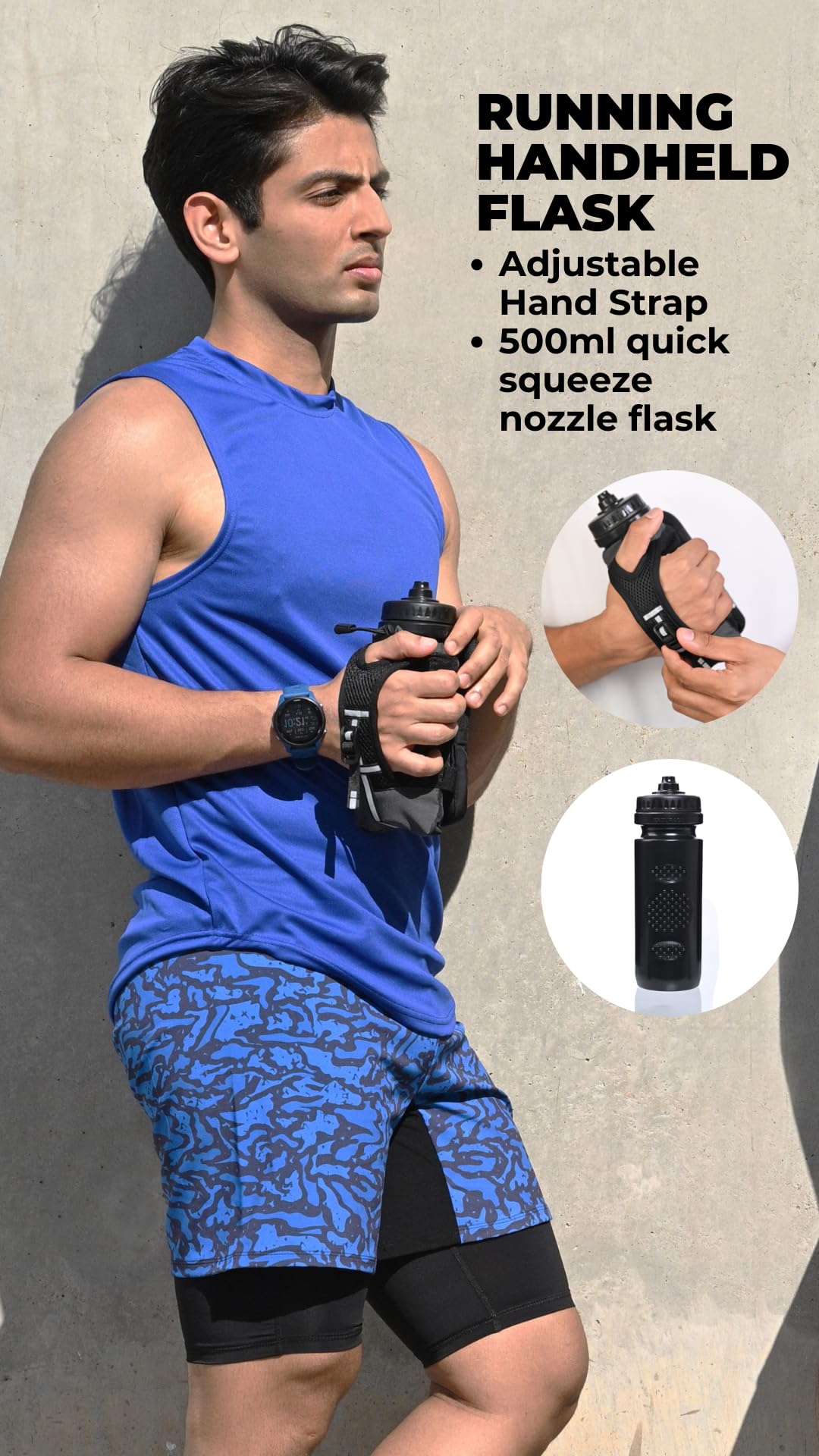 ENDURACE Handheld Flask with Phone Holder - Red 4