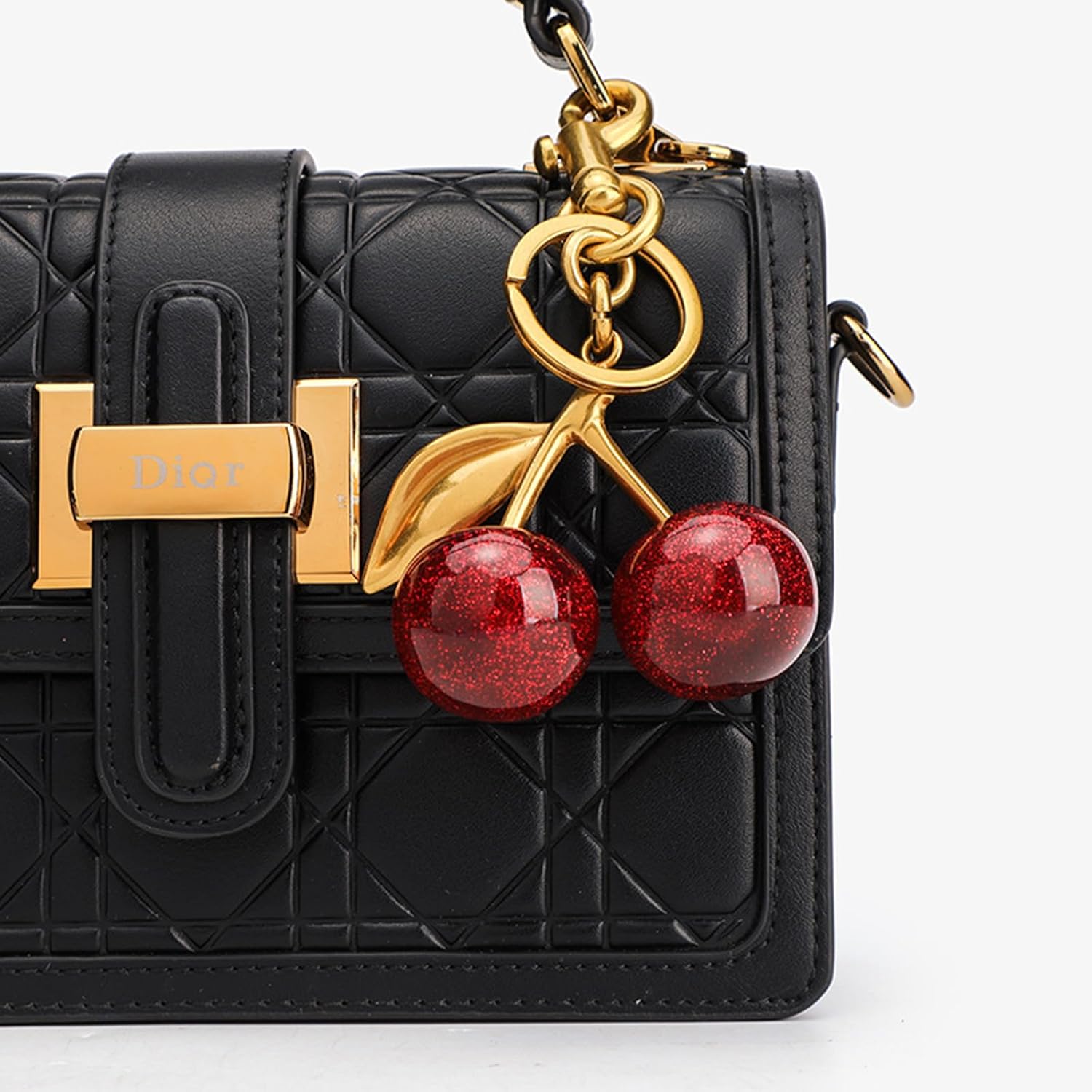 Cherry Bag Charm, Cherry Keychain Hanging Purse Charm Decoration Cute Pendant for Women - Image 8