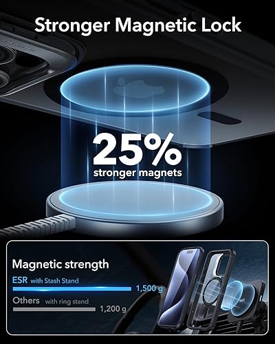 Miniatura 7 de ESR Funda para iPhone 15 Pro, carcasa MagSafe de cuerpo completo, supera la protección de grado militar, funda magnética para iPhone 15 Pro, funda