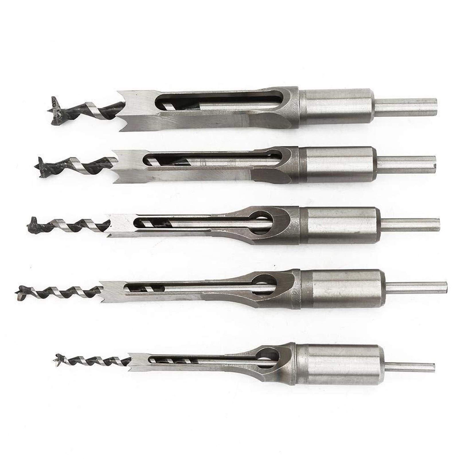 Set Di Punte Da Trapano Per Fori Quadrati Da 5 Pezzi, Scalpello Per Mortasatura, Strumento Per La Lavorazione Del Legno Per Aspetti Della Lavorazione Del Legno