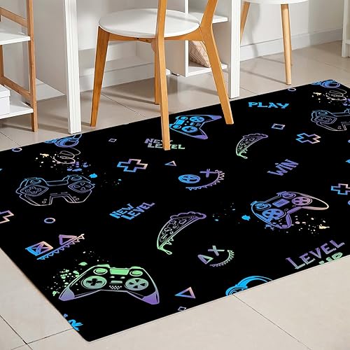 Miniatura 10 de Alfombras pequeñas onduladas para dormitorio, 1.5 x 2.5 pies, antideslizante, alfombra mullida y asequible, alfombras suaves y mullidas para sala de