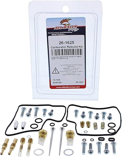 Miniatura 3 de All Balls Kit de reconstrucción de carburador de carreras 26-1625 compatible con/reemplazo para Honda VT1100C2 2000-2005