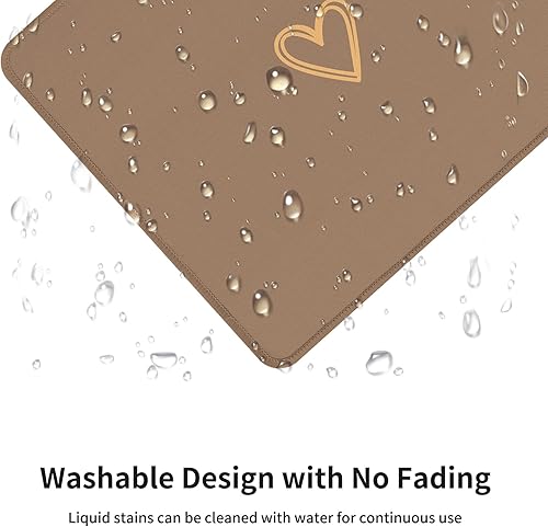 Miniatura 3 de Seorsok Alfombrilla de mouse cuadrada estética con forma de corazón, diseño personalizado para oficina y hogar, alfombrilla de mouse divertida