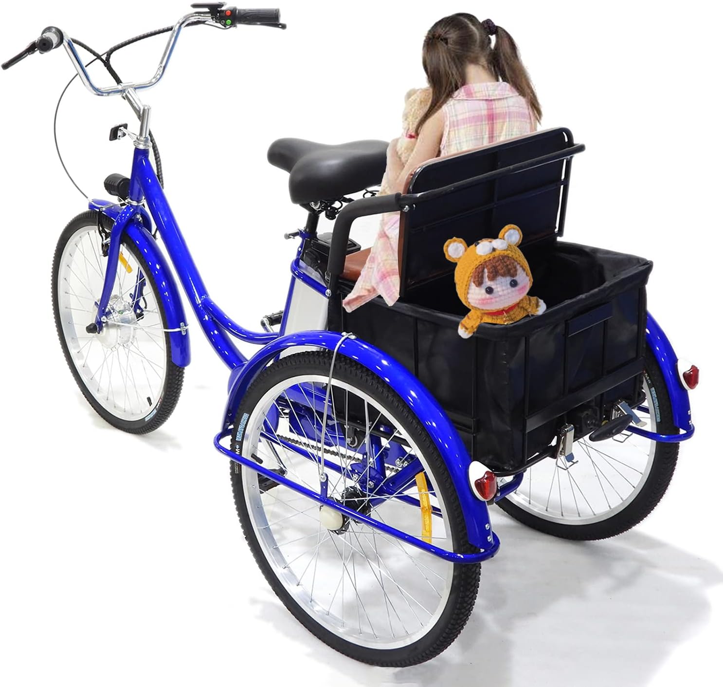 SDLLG Electric Tricycle for Adult 3 Wheel Electric Bicycle 24 Inches