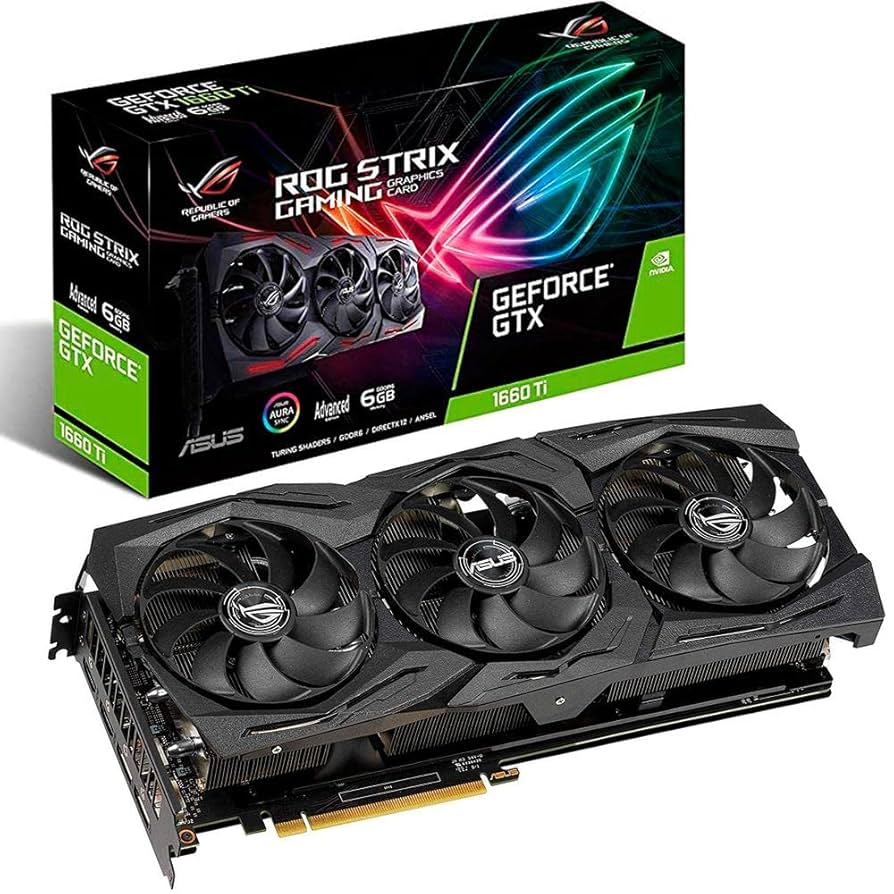 ROG STRIX　GTX1660ti ASUS Placa gráfica ROG STRIX GeForce GTX 1660 Ti 6GB Edição
