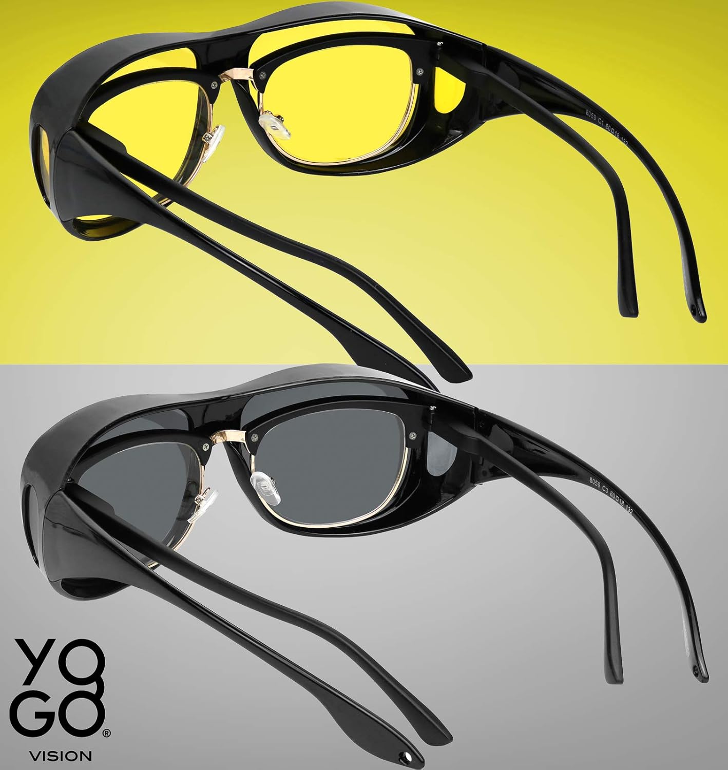 Fit Over Wrap Sunglasses Polarized Lens Wear Over Eyeglasses 100% UV Protection for Men and Women - Image 2