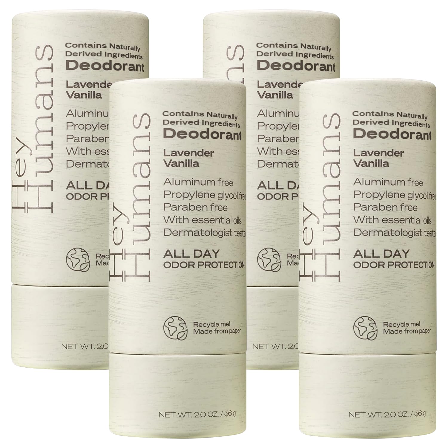 HEY HUMANS Aluminum Free Deodorant for Women and Men
HEY HUMANS All Day Odor Control Deodorant with Essential Oils
HEY H