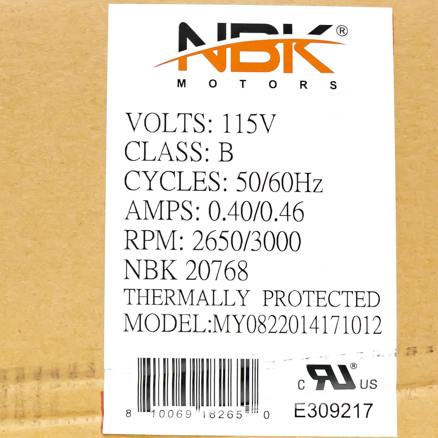 NBK Products 20768 Furnace Draft Inducer Blower Motor for Goodman Amana 0131M00002P
