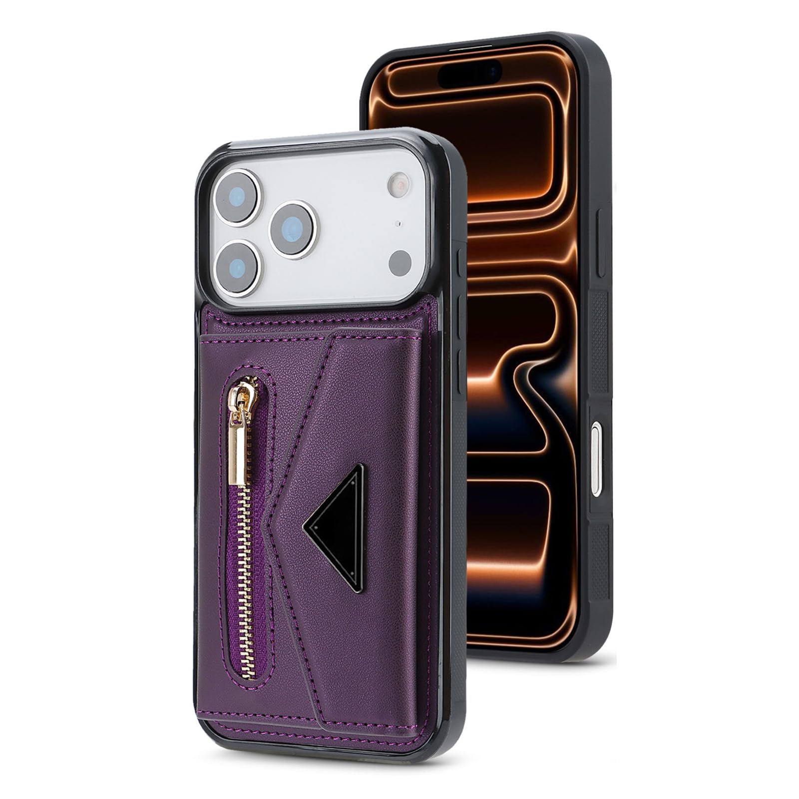 Coque iPhone 17 Pro antichoc avec blocage RFID et portefeuille amovible