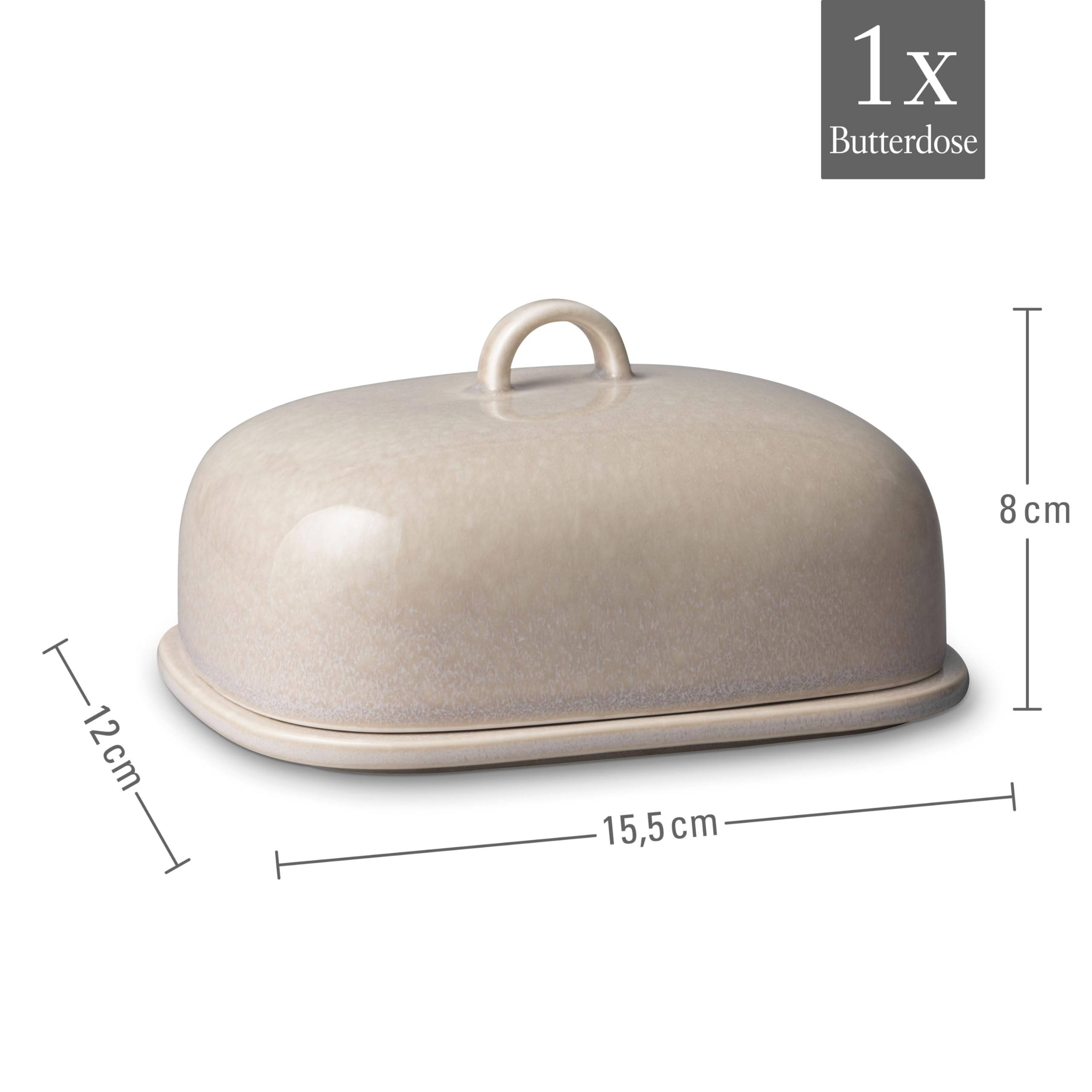 like. by Villeroy & Boch – Perlemor Home maselniczka, maselniczka porcelanowa w stylu pottery