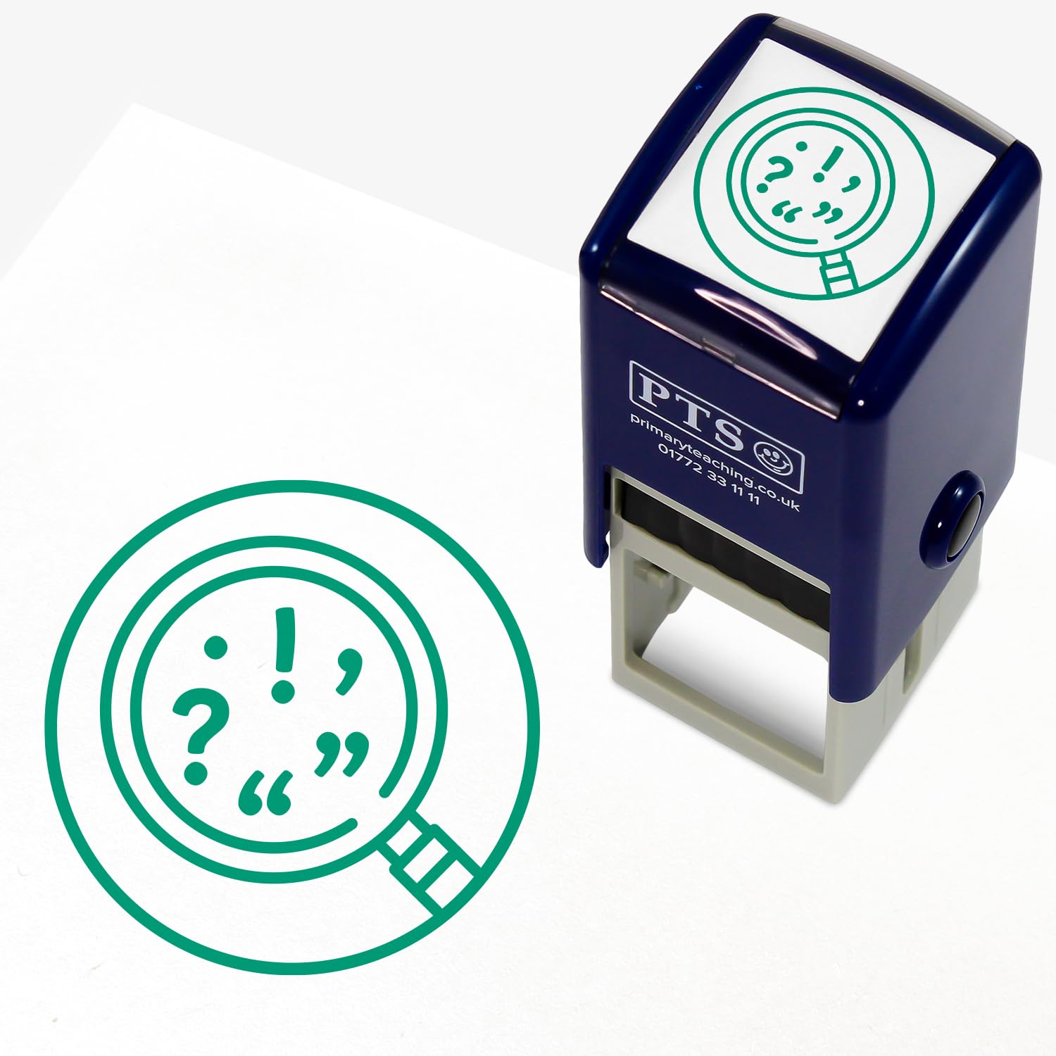1 Punctuation Motivational Feedback Marking Stamper School Pupils Work 25mm Primary Teaching Services (Green)