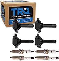 Vista 96 de Kit de Bobina de Encendido y Bujía de TRQ 8 Piezas Bujías de Iridio Compatibles con Toyota Tacoma 2005-2014 4Runner 2010 Tacoma 2015-2021