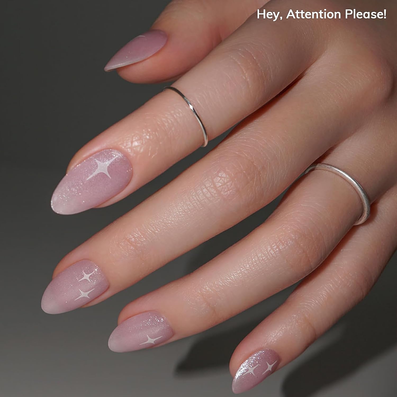 Heyhae Essentials Bundle - Semi Cured Gel Nail Strips (Hey, Attention Please!) + Got To Go Remover [2 Pack] image 3