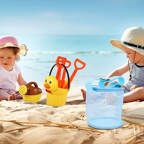 Miniatura 5 de Bolsa de malla de protección del medio ambiente para juguetes de playa, bolsa de almacenamiento de tul segura y fácil de usar