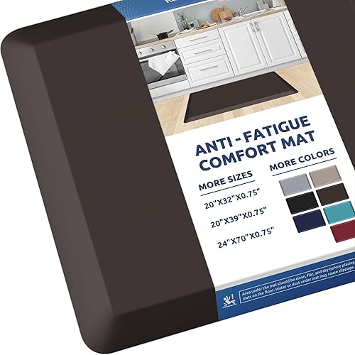 Miniatura 230 de KitchenClouds - Tapete antifatiga acolchado para cocina, impermeable, antideslizante, cómodo, para escritorio de pie, fregadero y oficina, 17.3 x 39