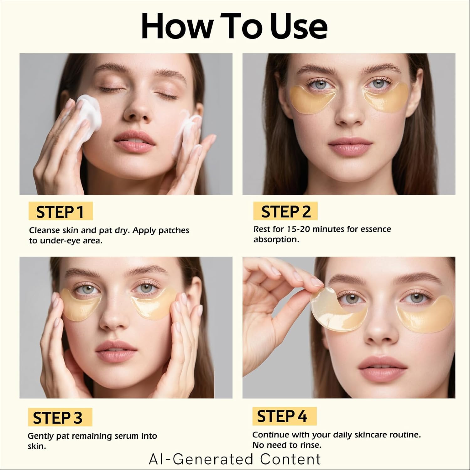 dewyhour Avocado & Gold Hydrogel Eye Mask Set - Collagen Under Eye Patches to Reduce Puffiness, Dark Circles & Wrinkles | Korean Skincare Treatment for Firming, Hydration