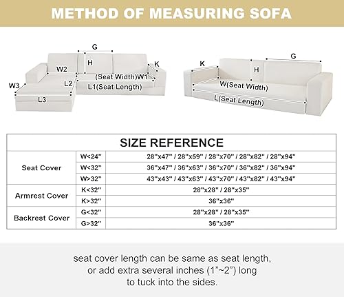 Miniatura 3 de vctops Funda acolchada de algodón bohemio para sofá, lavable, suave, antideslizante, con bordado floral, protector de muebles para perros, niños y