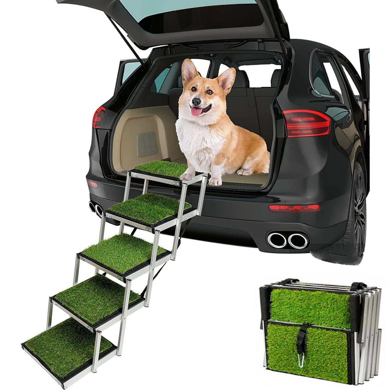 Escalier pour chien de voiture et SUV | Rampe pliable pour les sorties en famille