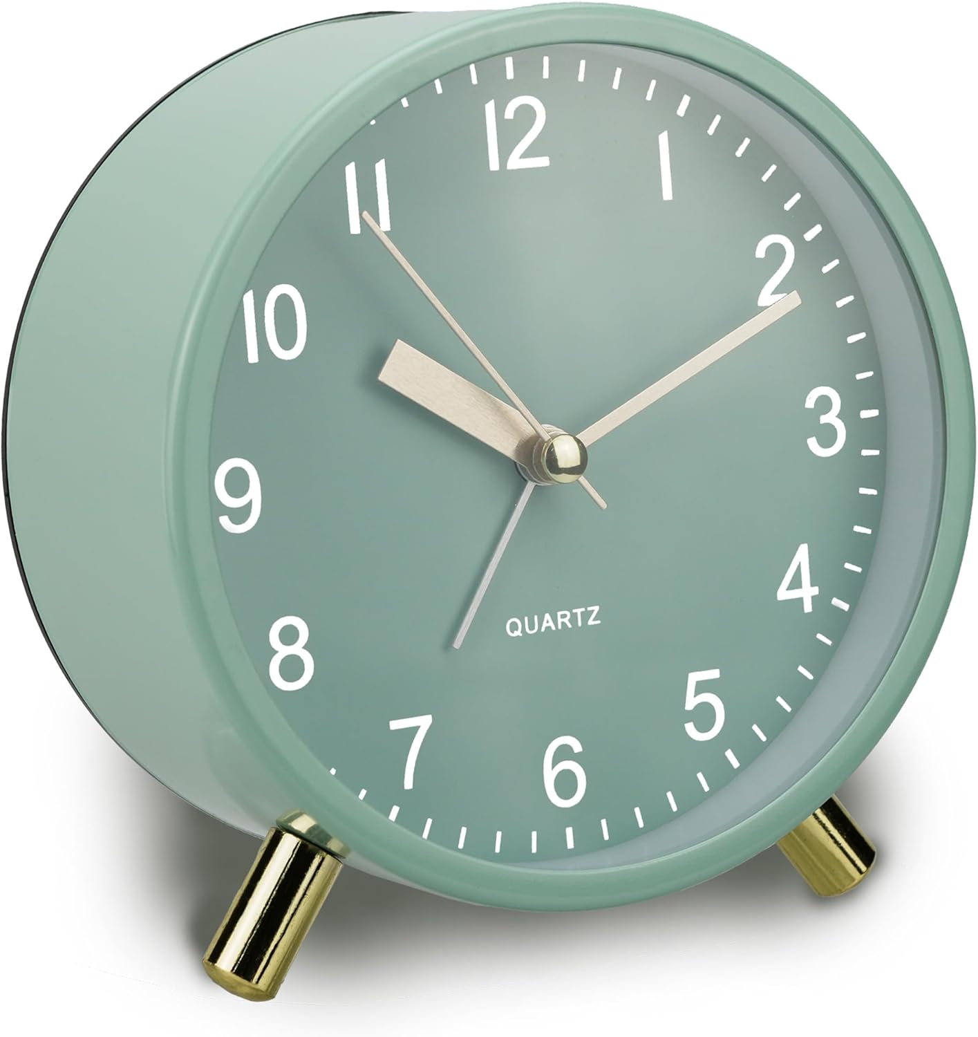 Analog Alarm Clock, 4 inch Super Silent Non Ticking Small
