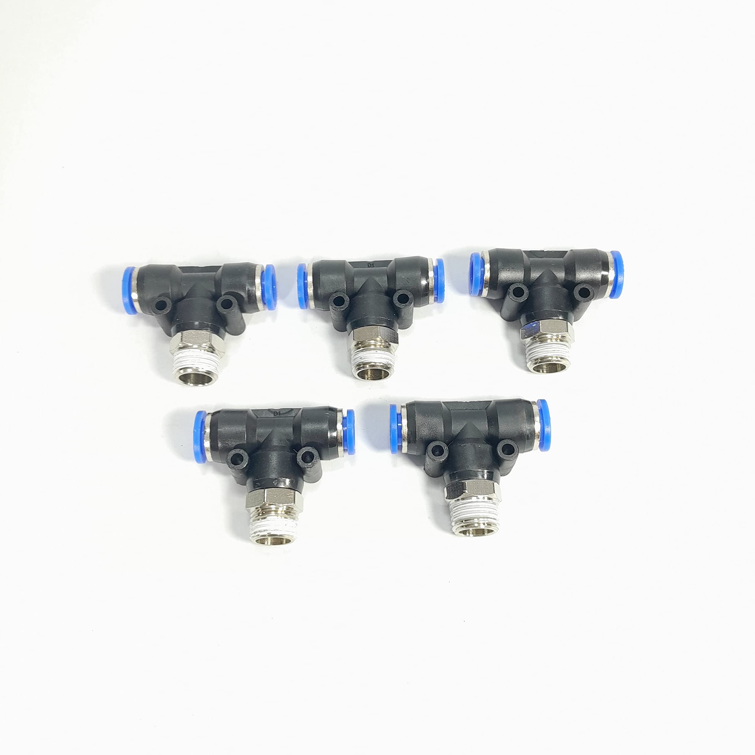 (5pcs) Pneumatic PU Male Tee Connector 1/4" x 4mm / 6mm / 8mm / 10mm (10mm)