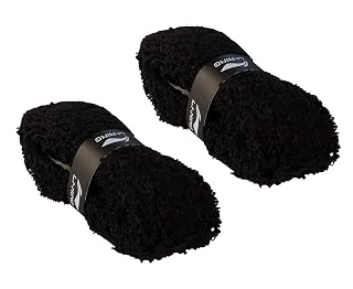 Li-Ning GC002 Cotton Single Layer Towel Grip for Badminton Racquet (Black) Pack of 2