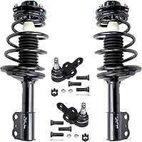 Vista 273 de Detroit Axle - Kit de puntales delanteros para Ford 2000-2004 Focus 2 puntales con muelle helicoidal 2 brazos de control inferiores con rótulas 2001