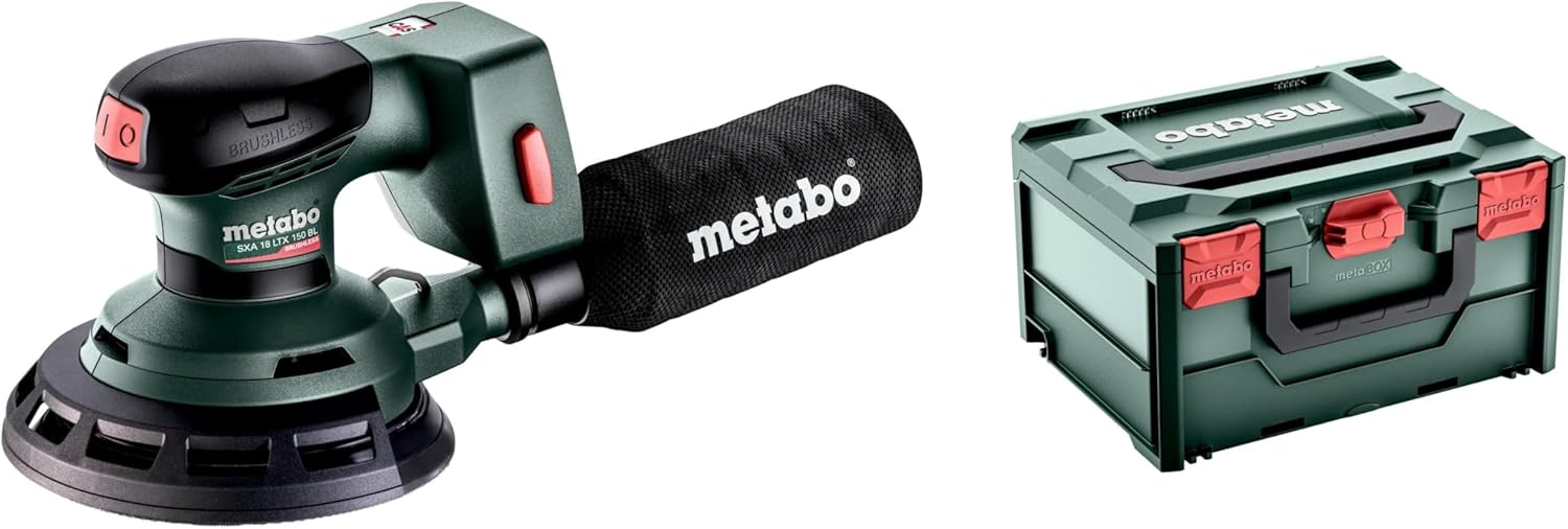 Metabo 6-Inch Cordless Random Orbital Sander | Tool Only - No Battery | Motor and Disc Brake | Soft Start | Variable Speed | Brushless Motor | Made in Germany | SXA 18 LTX 150 BL Bare