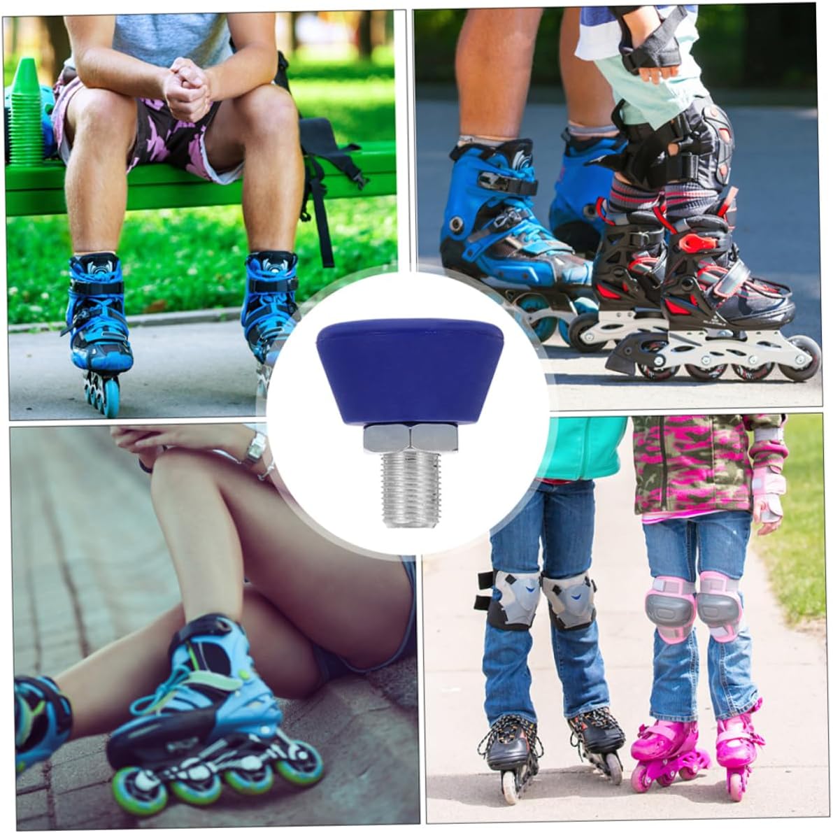 2pcs Toe Stops for Roller Skates Jam Plugs for Roller Skates Brakes Parts Small Toe Plug Sturdy Non-Slip Brakes