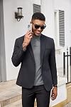 COOFANDY Mens Mock Turtleneck Shirts Casual Premium Cotton Short Sleeve Shirt Basic Half Neck T-Shirts