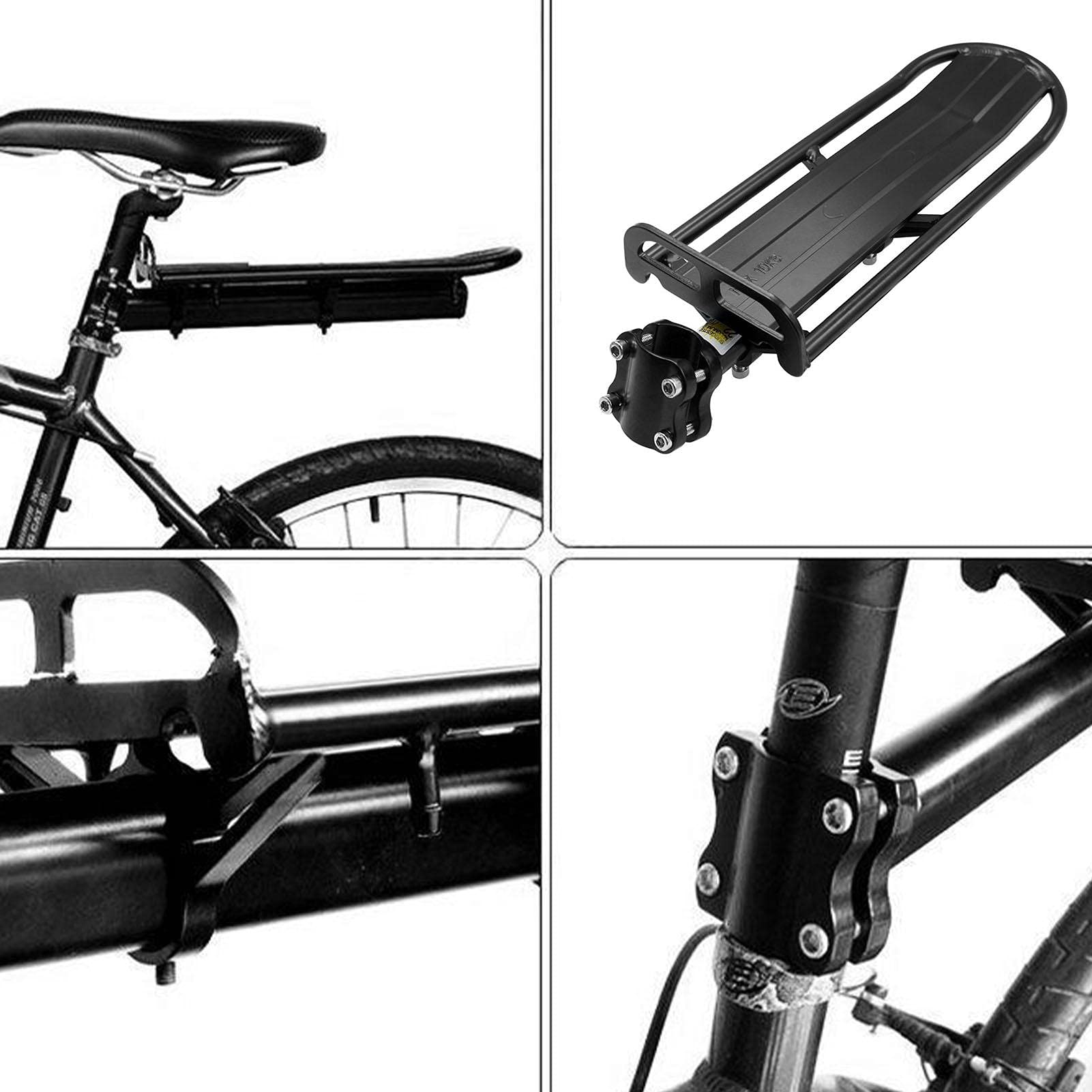 gepäckträger sattelstütze amazon Minan Fahrrad Sattelstütze, Gepäckträger Mountain Hinten, Länge Einstellbarer, Aluminium Legierung Fahrrad Rücksitze Gepäckablage Donner DT-1 Chromatic Tuner TD Pick a Frame Color:Black