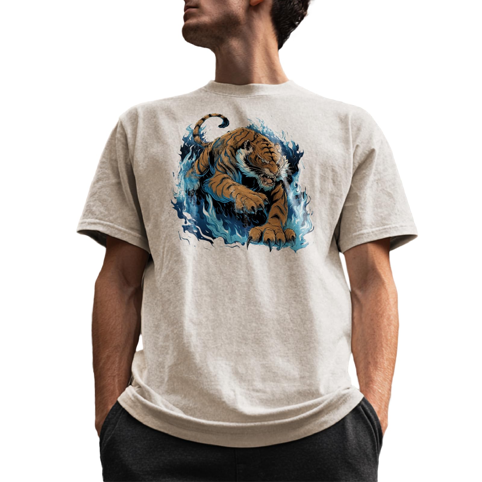 Street Graphic Shirts for Men Solid 100 Cotton Acid Washed Mens Oversized Summer Gym Apparel