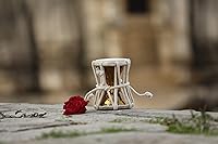 Vista 4 de De Kulture - Instrumentos de percusión musical tradicional india de latón Damroo (Mini), tambor hecho a mano, 3 x 4 pulgadas (DH)